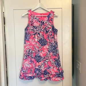 NWOT Lilly Pulitzer Dress with Shorts Underneath! 4 Pink Blue